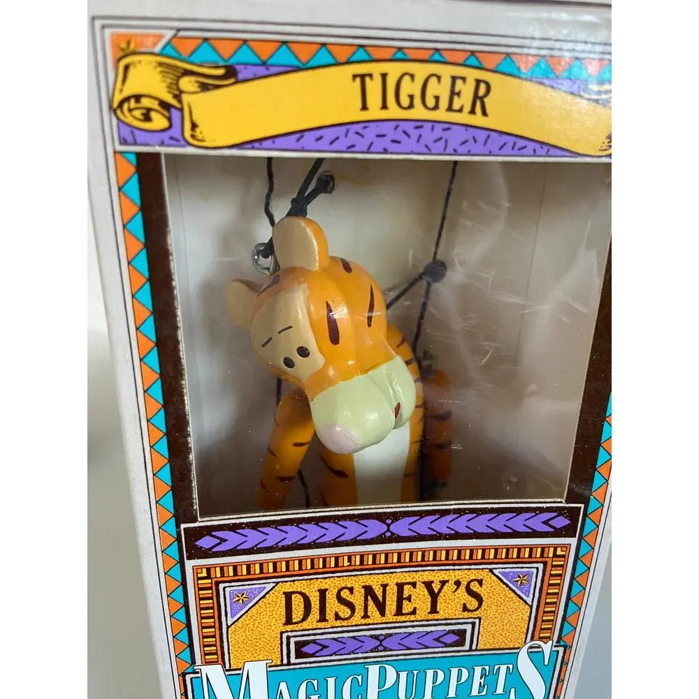 VINTAGE Disney Winnie the Pooh & Friends Marionette Wooden Magic Puppets Theater